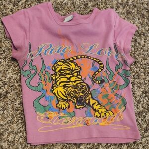 Pink Kids Tiger Graphic T-Shirt